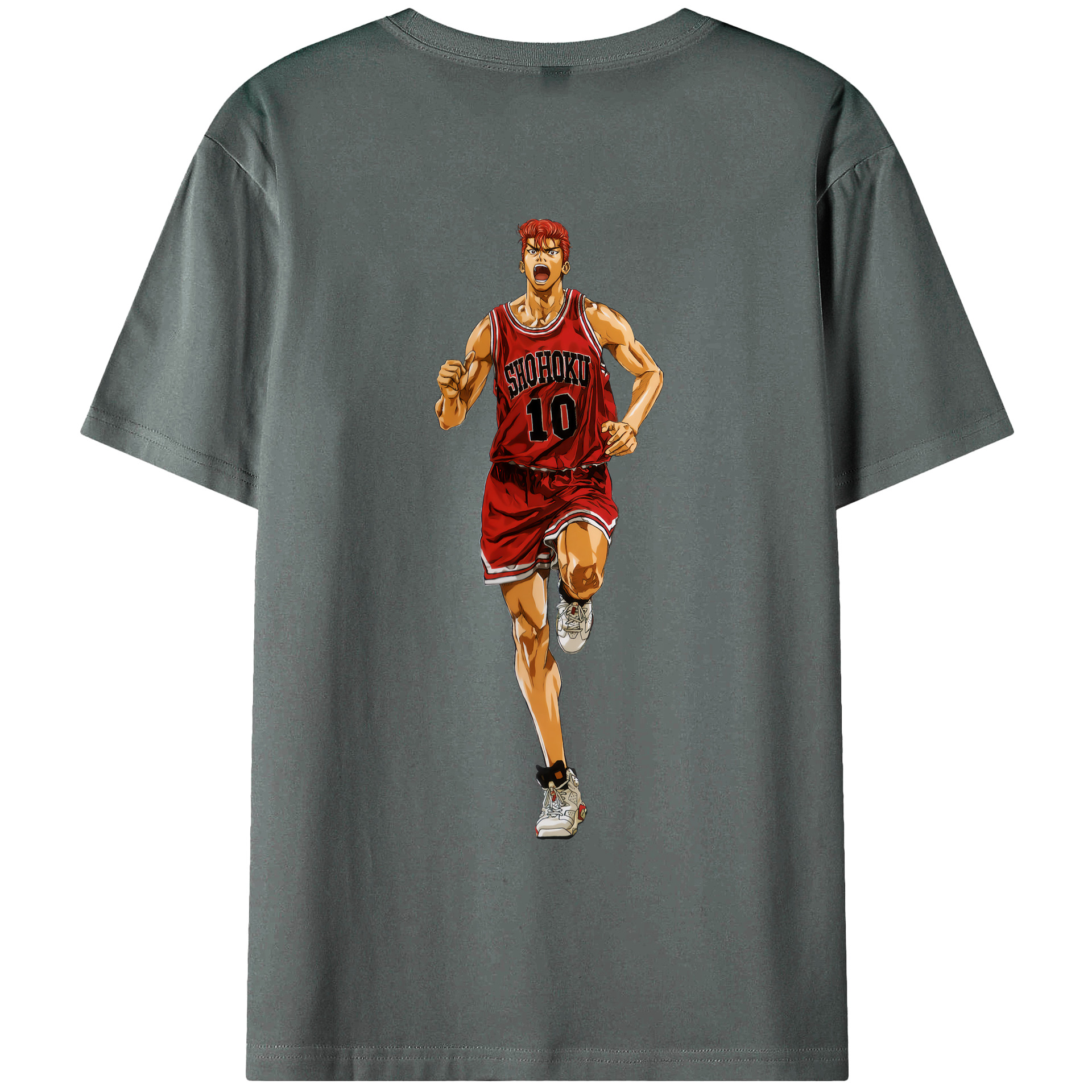 （画像用） SLAM DUNK／スラムダンク 綿100％ メンズ半袖Tシャツ（バックプリント） 通気性